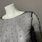 Mesh Sheer Pearl Beaded With Rhinestone Pullover Dress Sz-XS/Sm