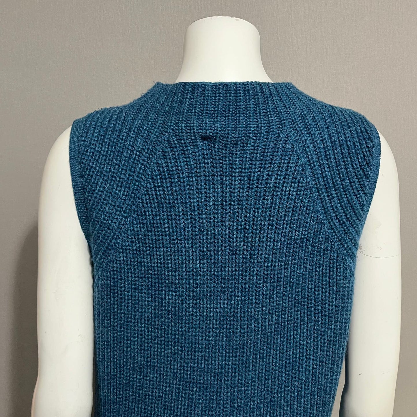 Toad&Co Teal 100% Merino Wool Sleeveless Sweater Vest Sz Large