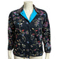 The Quacker Factory Beaded Embroidered Cotton Jacket Butterfly Floral Sz-Small