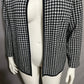 Josephine Chaus Black Houndstooth Open Front Cardigan Sz-Large