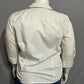 Eddie Bauer Striped Women’s Button Front Shirt 3/4 Sleeve Tan White Sz-XL