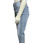 Chicos Denim Grid Print Slimming Girlfriend Crop Jeans Sz-2 (XL)