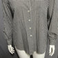 Jones New York Gingham Brown Button Front Top Sz-12