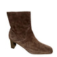Aj Valenci Chocolate Suede Ankle Booties