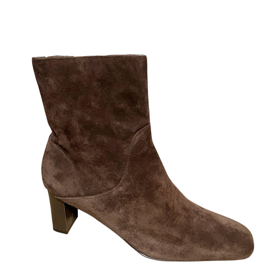 Aj Valenci Chocolate Suede Ankle Booties