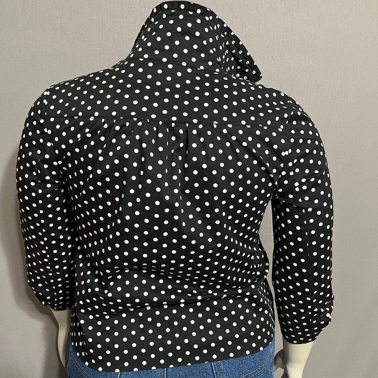 Studio Works Women Cotton Lightweight Jacket Polka Dot Sz-XL Petite