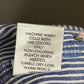 Westport 100% Cotton Blue Embroidered Floral Stripe Boatneck Shirt Sz-Large