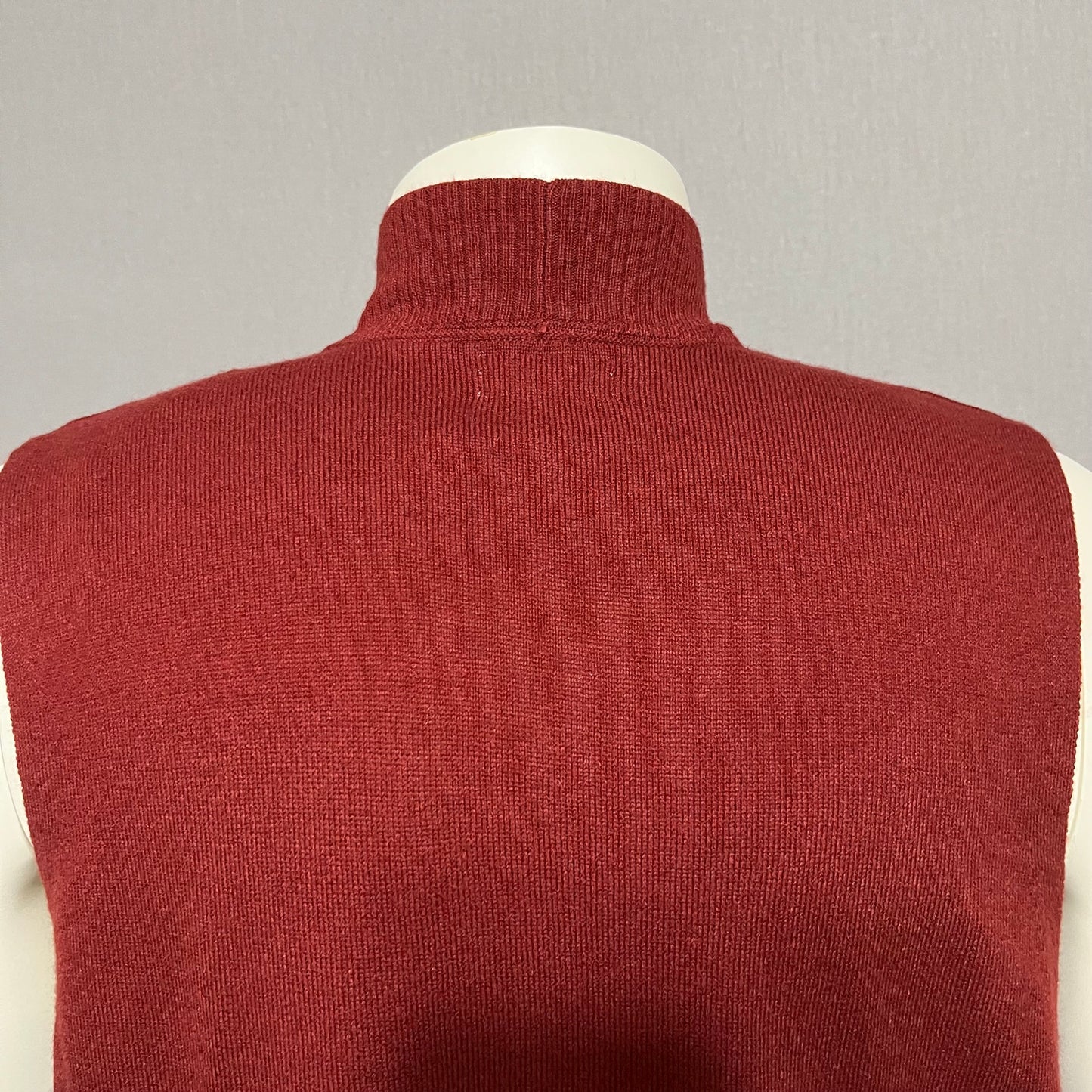 Croft & Barrow Maroon Open Front Sleeveless Cardigan Vest Sz-2X