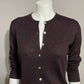 Jones Wear Burgundy Cheetah Print Cardigan Sweater Sz-Small