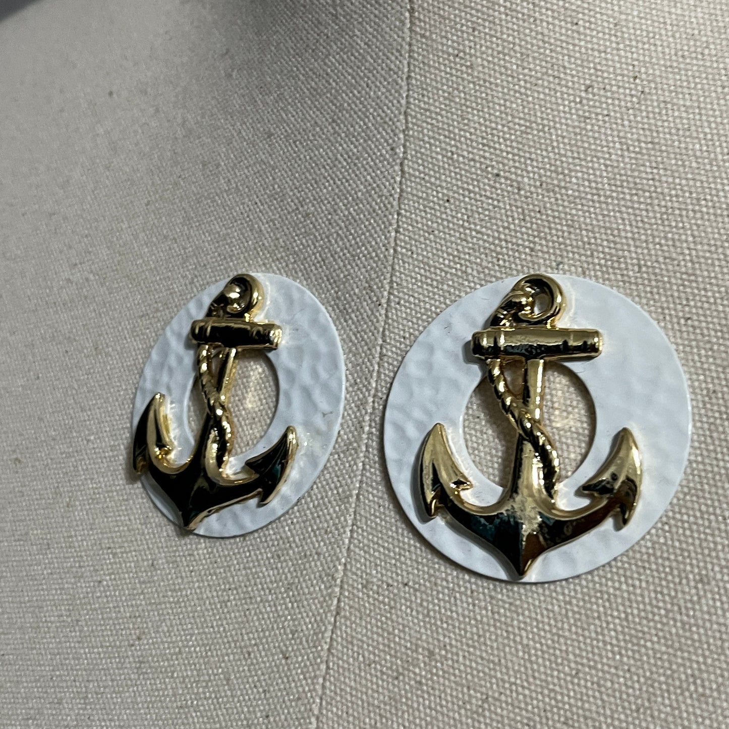 Gold Anchor Earrings