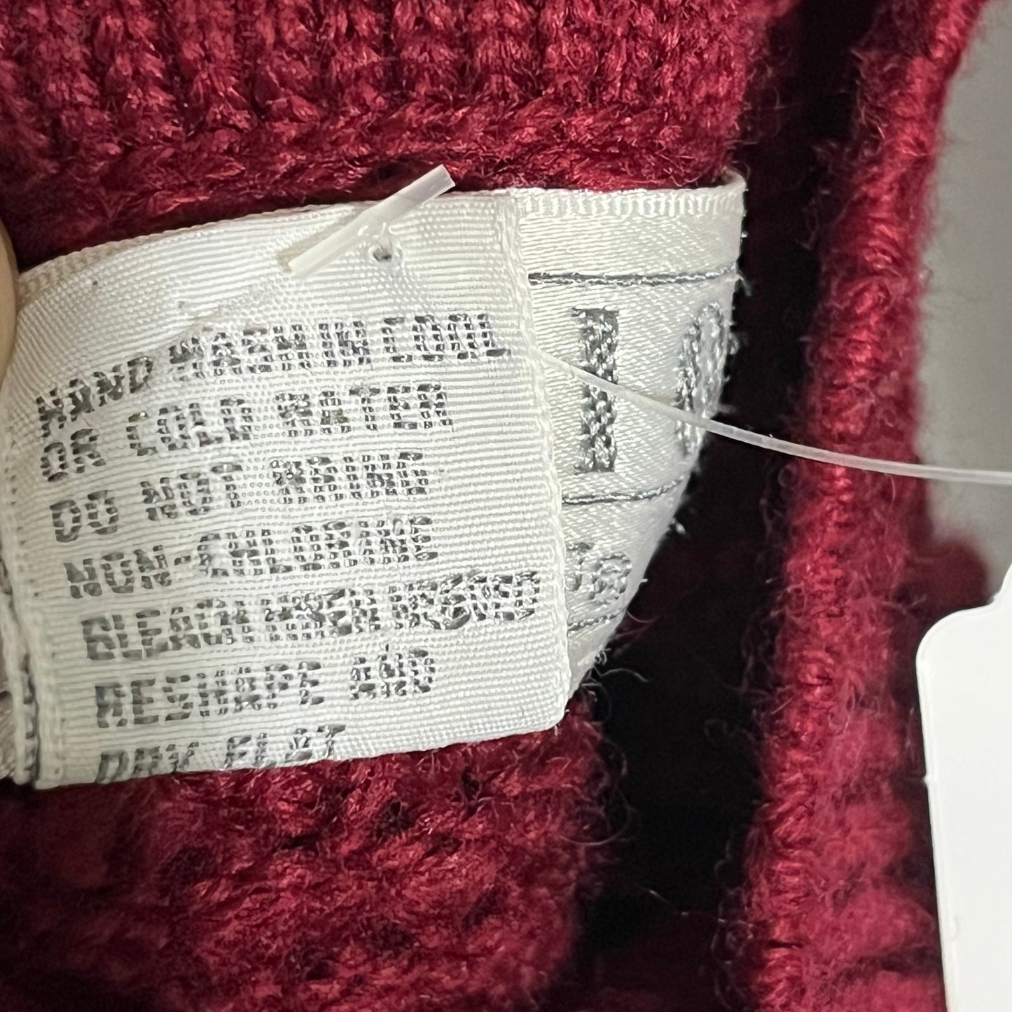 Studio Burgundy Chunky Cable Knit Turtleneck Sweater Sz-Medium
