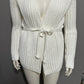 Jones New York Cream Tie Waist Open Cardigan Sweater Sz-Medium