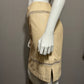 Anne Klein Cream Leather Skirt Sz-8