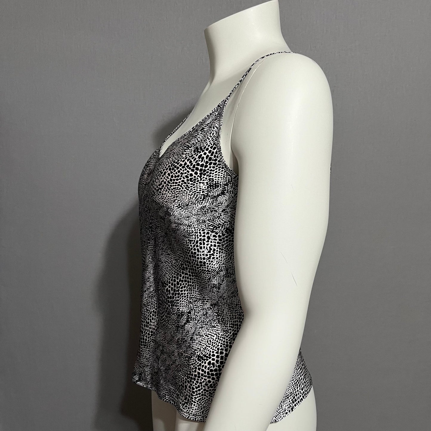 Worthington Black Snake Print 100% Silk Camisole Sz-Large