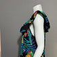 Neiman Marcus Vintage Parrot Artsy Print Cotton Dress Sz-Large