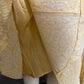 Loft Yellow Linen Blend Pleated Fit and Flare Drop Waist Skirt Sz-8