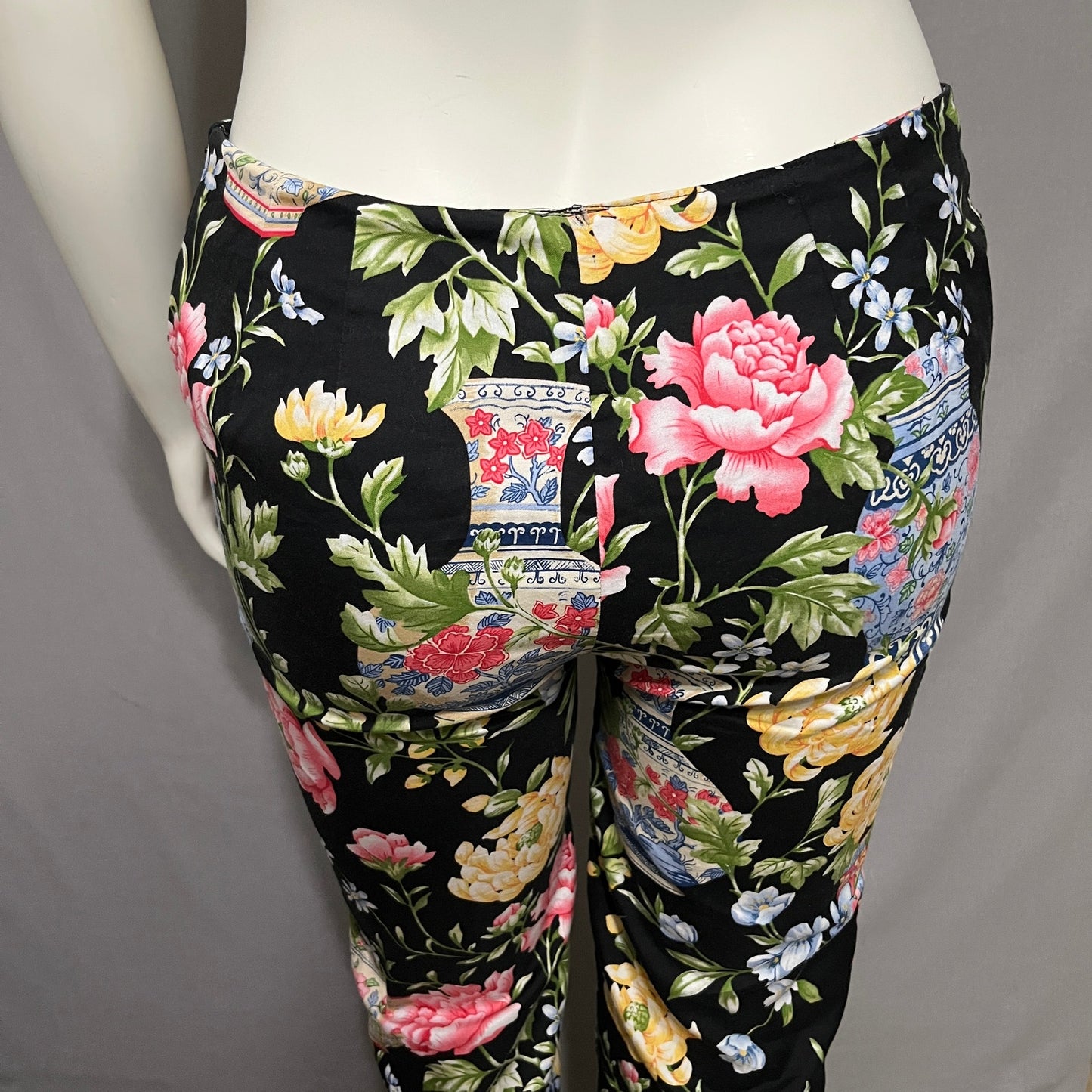 Talbots Petites Women’s Floral Cotton Capri Pants Sz-6/8