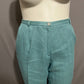 Doncaster Mint Women’s Green 100% Linen 2 Pc Pant Suit-LARGE