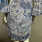 Boston Proper Blue & Pink Paisley Fit N Flare Dress Sz-Xtra Small