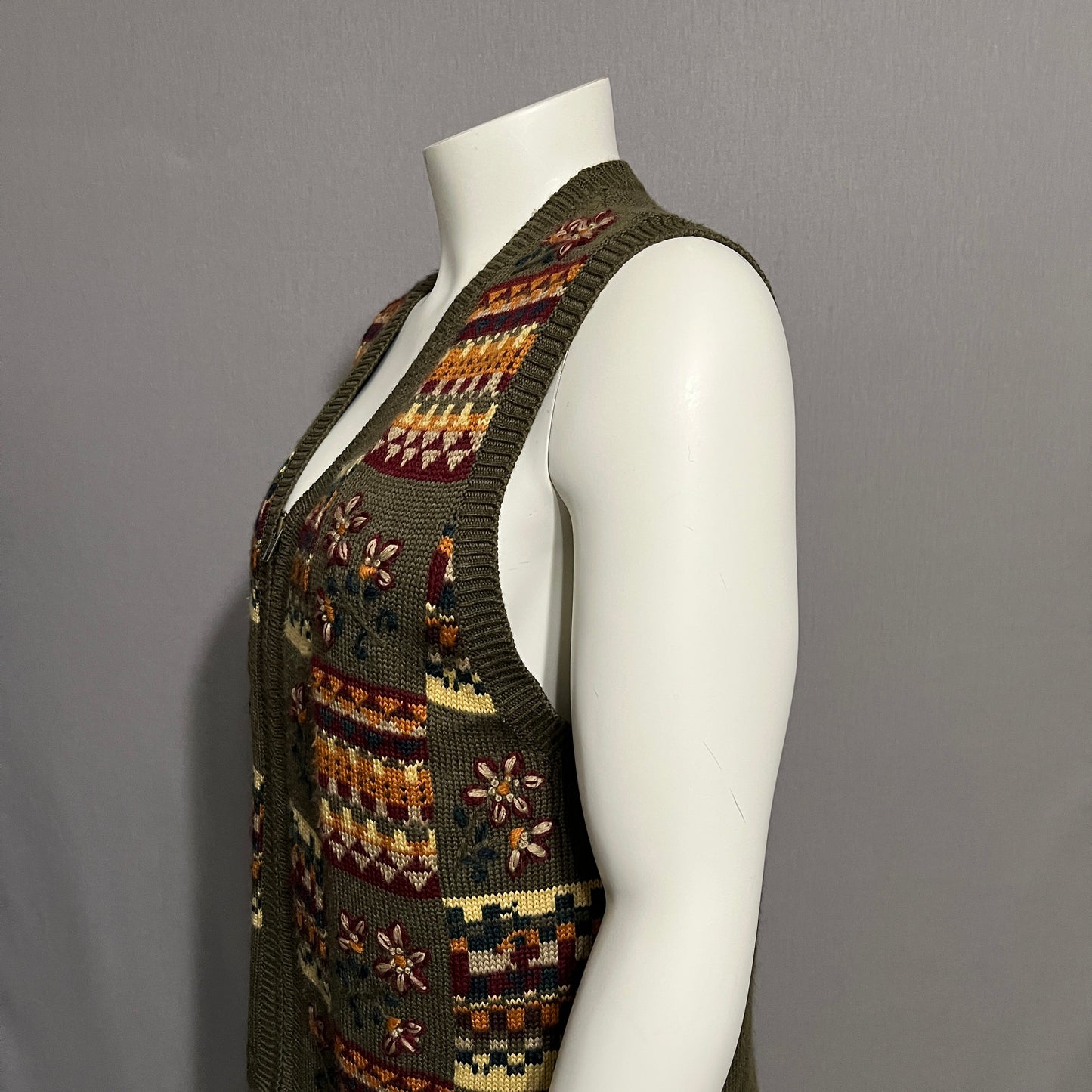 Koret Country Classics Olive Knit Vest