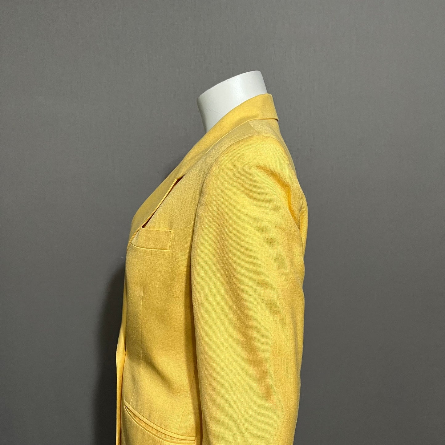 Talbots Banana Yellow Double Breasted Blazer Sz-4P