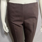 Chico's Dark Brown Pull On Fitted Career Pants Sz-2 Short (Large)