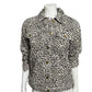 Coldwater Creek 100% Silk Leopard Print Quilted Jacket Sz-Small Petite