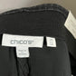 Chico's Elegant Black Slimming Check Print Ankle Pant Sz-2R