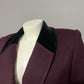 Jones New York Wool Plum With Velvet Collar Coat Sz-XL