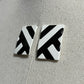 Black and White Geometric Earrings