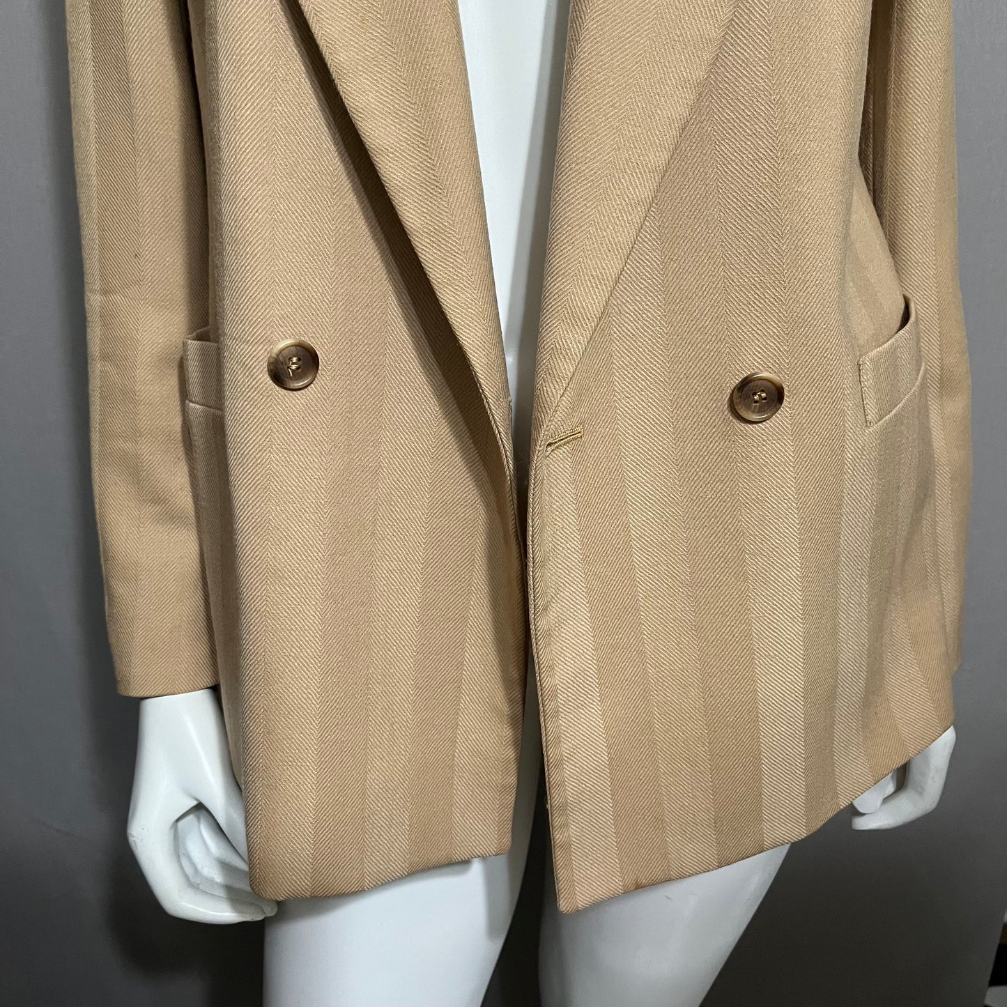 Vintage Micki 100% Wool Striped Blazer Sz-8