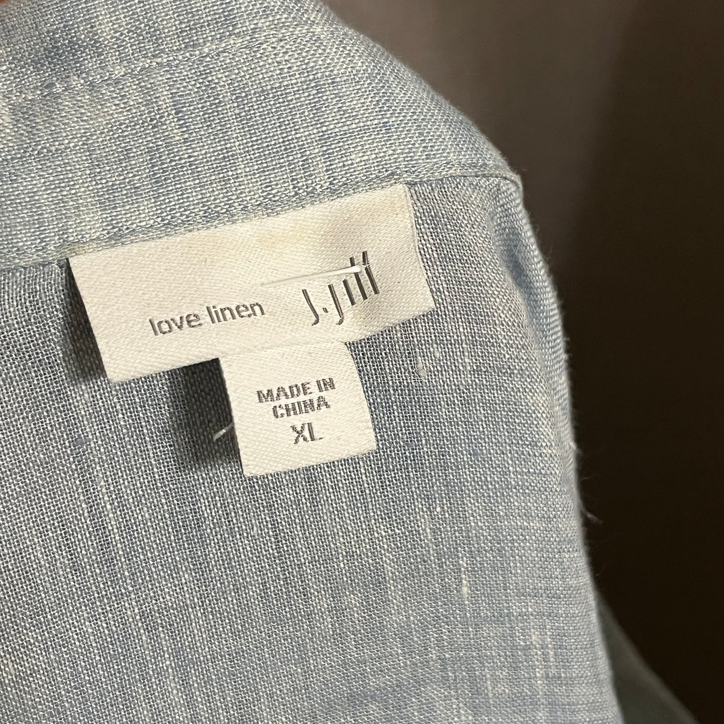 J.Jill Light Blue Linen Shirt Sz-XL