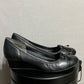 cole haan womens Black leather Round Toe Bow Comfort heel shoes size 7.5