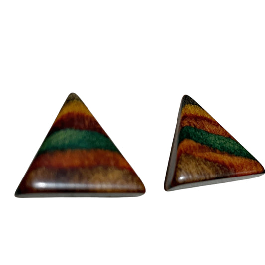 Vintage Multicolor Triangle Earrings