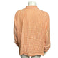 J. Jill Tangerine and White Linen Striped Shirt Top Sz-XL