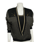 Vintage Graff Black Gold Sparkly Pullover Sweater Sz-Small