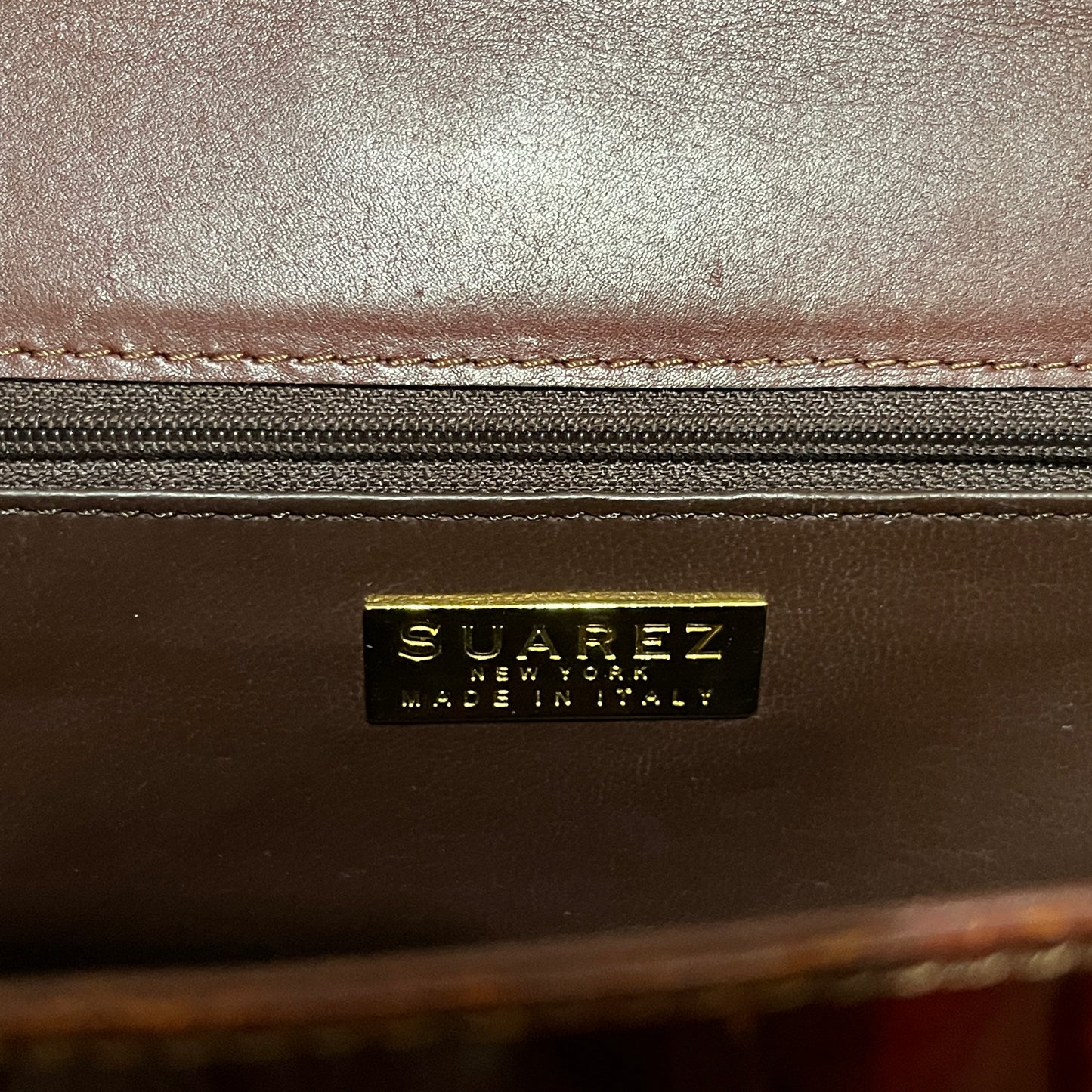 Suarez New York Alligator Crocodile Patent Leather Clutch Bag