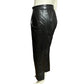 Vintage Black Leather Pleated Pants Sz-Large