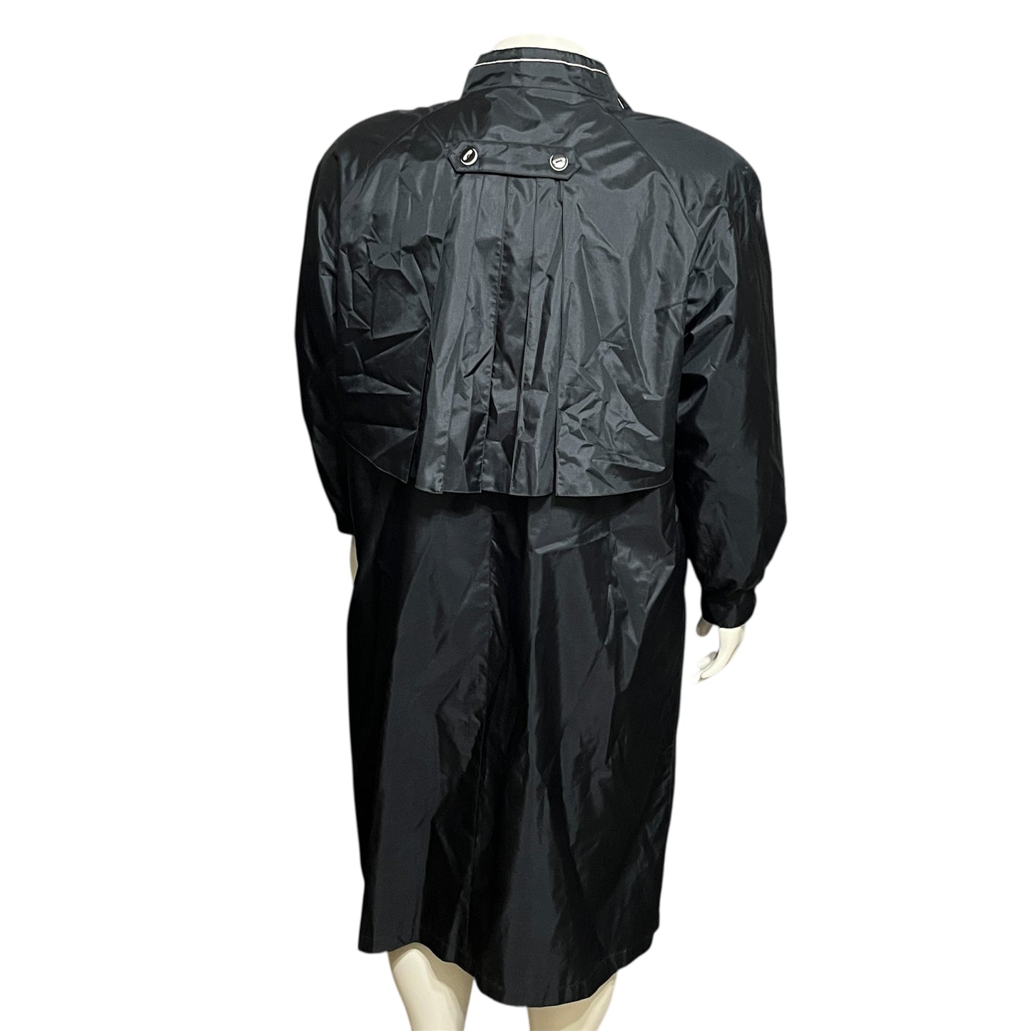 Worthington Black and White Polka Dot Rain Jacket Sz-18W