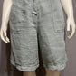 Poetry Sage Green Casual Fit 100% Linen Walking Shorts Sz-14