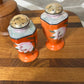 Vintage Japan Orange Floral Salt & Pepper Shakers Set