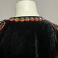 Saint Tropez West Black Velour Artsy Beaded & Sequins Blazer Sz-Medium