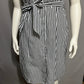 The Royal Standard Gray 100% Cotton Striped Dress Tie Waist Sz-Medium