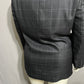 Bartolini Windowpane Black Virgin Wool/Silk Men’s Suit Sports Jacket Sz-54