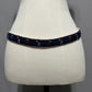 Golf Theme Character Navy & Red With Brown Leather Buckle Belt Sz-Large