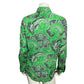 Lauren Ralph Lauren  Green Paisley Lightweight 100% Cotton Button Front Shirt Sz-Large