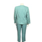 Doncaster Mint Women’s Green 100% Linen 2 Pc Pant Suit-LARGE