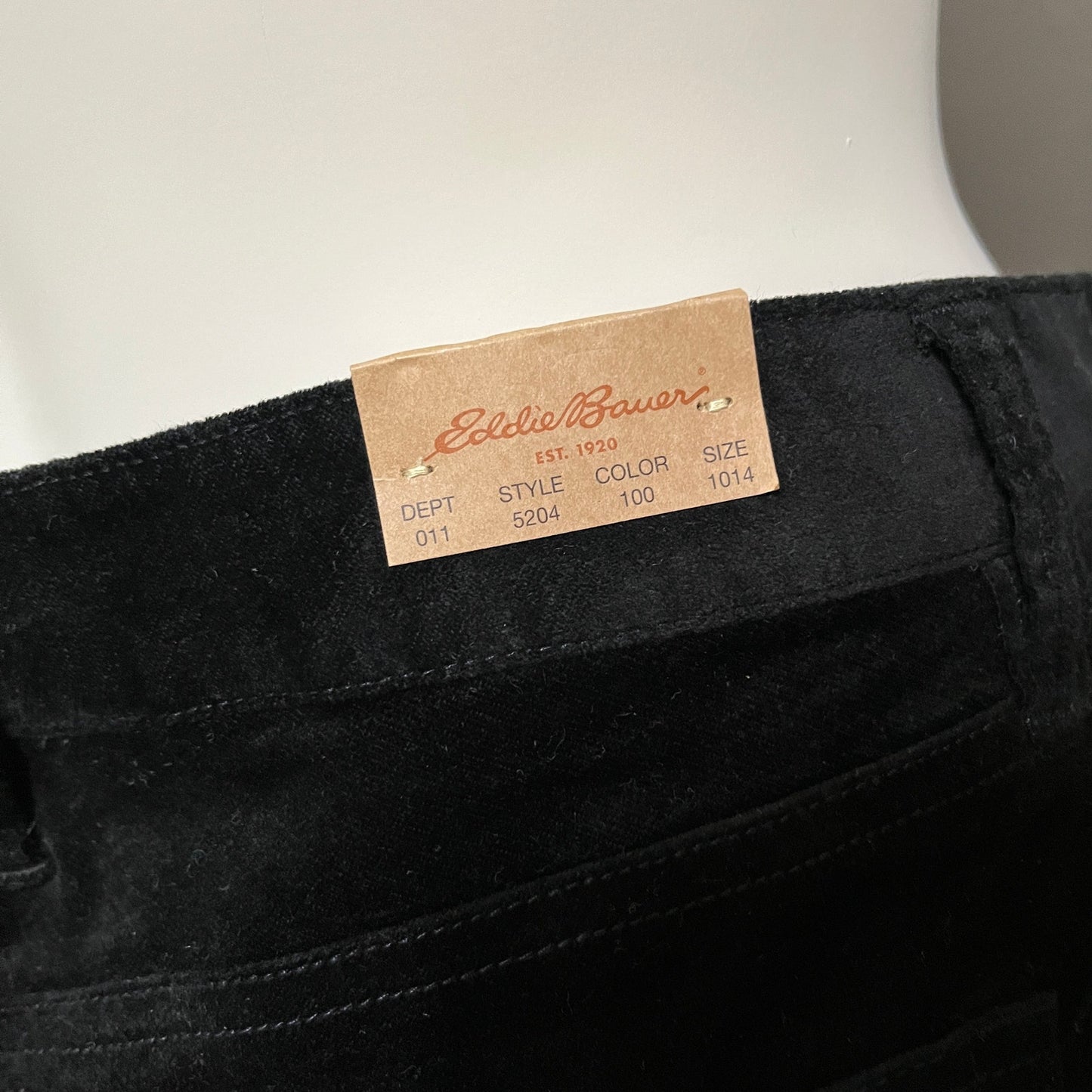 Eddie Bauer Women’s Black Velvet Cotton Flared Pants Sz-14