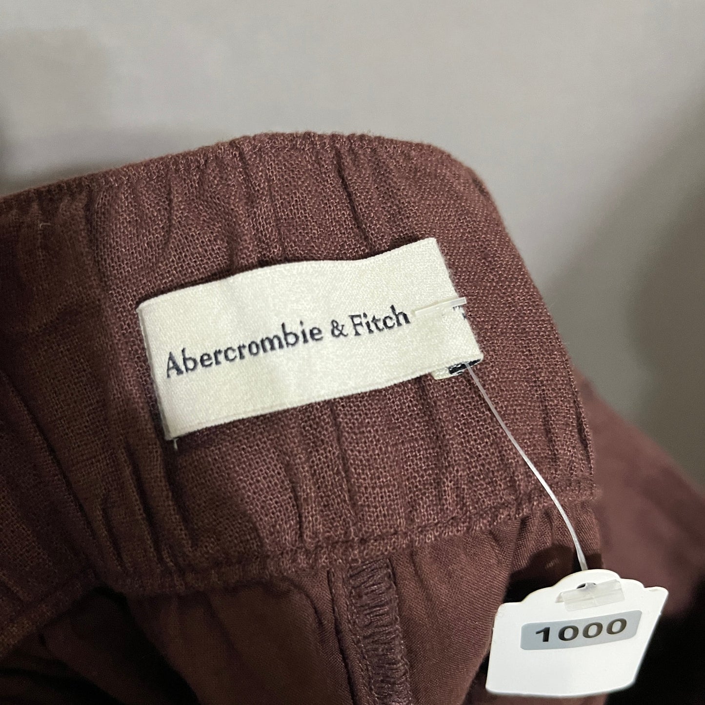 Abercrombie & Fitch Chocolate Flared Women’s Linen Cotton Shorts Sz-Medium
