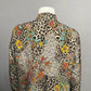 Go Silk Floral Animal Print Tunic Art To Wear Blouse Sz-Large